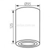 ANDROMEDAE VÁLEC Stropní bodové svítidlo, nastavitelný směr svícení, materiál kov, povrch hliník, pro žárovku 25W, GU10, 230V, IP20, tř.1, rozměry d=95mm, h=125mm. náhled 6