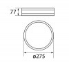 TAURI stropní Přisazené stropní svítidlo, materiál dřevo, povrch bílý dub, difuzor sklo opál, pro žárovku 2x60W, E27, 230V, IP20, IK02, tř.1, rozměry h=77mm, d=375mm náhled 10