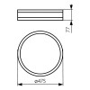 TAURI stropní Přisazené stropní svítidlo, materiál dřevo, povrch bílá, difuzor sklo opál, pro žárovku 3x60W, E27, 230V, IP20, IK02, tř.1, rozměry h=77mm, d=475mm náhled 12