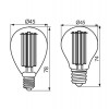 LED G45 E27 4,5W Světelný zdroj LED, vyzařovací uhel 320°, materiál kov, sklo čiré, 4,5W, 470lm, E27, G45, teplá 2700K, Ra80, 230V, životnost 15000h, rozměry d=45mm, l=74mm náhled 3