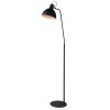 SHADI Stojací lampa, nastavitelný směr svícení +-30°, základna kov, těleso kov, černá, stínítko kov černá, pro žárovku 1x60W, E27, 230V, IP20, tř.2, rozměry: 230x450x1600mm náhled 1