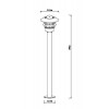 ZICO Sloupkové venkovní svítidlo, těleso kov, povrch černá, pro žárovku 1x60W, E27, 230V, IP44, rozměry d=218mm, h=1000mm. náhled 3