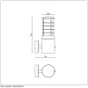 ELIRSMO 1x60W E27 IP54 Nástěnné venkovní svítidlo, těleso hliník, povrch lak černá mat, difuzor plast mat, pro žárovku 1x60W, E27, 230V, IP54, rozměry 90x150x250mm náhled 3