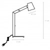 HEDDINGEST II Stolní lampa, nastavitelný směr svícení, materiál kov, povrch černá, pro žárovku 1x40W, E14, 230V, IP20, tř. 1, dvě ramena, rozměry d=130mm, h=670mm, vypínač na tělese. náhled 2
