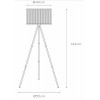 TAGALOG Stojací lampa, těleso kov, povrch černá, stínítko bambus, pro žárovku 1x40W, E27, 230V, IP20, tř.2, rozměry stínítka: d=400mm, výška lampy: h=1420mm, vypínač na kabelu. náhled 2