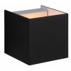 CUBO Nástěnné svítidlo čtvercové, těleso hliník černá mat, stínítko hliník černá mat, pro žárovku 1x40W, G9, 230V, IP20, tř.1. rozměry 76x76x180mm náhled 1