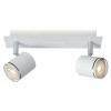 RILOU-LED Stropní svítidlo, nastevitelný směr svícení, těleso kov, povrch lak bílá mat se stříbrnými detaily, LED 2x4,5W, GU10, teplá 3000K, 320lm, 230V, IP20, tř.1. rozměry 300x90x120mm, vč.sv.zdr. náhled 1