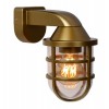 SOWERO 1x60W, E27, IP44 Nástěnné venkovní svítidlo, těleso plast, povrch mosaz, krycí plast čirý, pro žárovku 1x60W, E27, 230V, IP44, tř.2, rozměry d=112mm, h=215mm. náhled 1