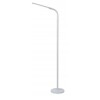 GILLY Stojací lampa, nastav. směr svícení, husí krk, těleso kov, povrch bílá, difuzor plast opál, LED 5W, teplá 2700K, 410lm, 230V, IP20, tř.3, rozměry základna d=200mm, h=1530mm. náhled 1