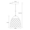 GALLA Závěsné svítidlo, lustr, těleso kov, povrch černá, pro žárovku 1x60W, E27, 230V, IP20, rozměry d=240mm, h=255mm, vč. závěs kabelu h=1820mm, lze zkrátit. náhled 5