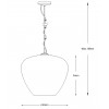 SOUFIAN Závěsné svítidlo, lustr, základna kov, stínítko sklo kouřové, pro žárovku 1x60W, E27, 230V, IP20, rozměry d=400mm, h=340mm, vč závěs kabelu h=1590mm, lze zkrátit. náhled 4