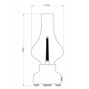 PETROL Stolní lampa, těleso plast červená, krycí sklo čiré, LED 2W, teplá 3000K, 122lm, stmív. pomocí spínače na tělese, 230V, IP20, tř.3, rozměry d=120mm, h=300mm, pomocí microUSB lze nabíjet. náhled 5