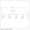 CIGAL-LED Stropní svítidlo, nastavitelný směr svícení, základna kov, těleso kov, povrch lak měď antická zašlá, LED 4x5W, GU10, teplá 2700K, 350lm, 230V, IP20, tř.1. rozměry 745x90x180mm, vč.sv.zdr. náhled 5