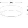 UNAR Stropní svítidlo, těleso plast bílá, difuzor plast opál, LED 12W, teplá 2700K, 840lm,  stmív. STEP, 230V, IP20, tř.1, rozměry d=200mm, h=50mm. náhled 5