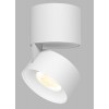 KLIP ON LED 11W Stropní přisazené bodové svítidlo, nastavitelný směr svícení, těleso hliník, povrch bílá/bílá, LED 1x11W, 770lm, teplá 3000K, Ra80, stmív TRIAC, 230V, IP20, rozměry d=77mm, výška: 98,5mm náhled 1