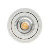 ROLL Stropní, přisazené, bodové svítidlo, výklopné +-20°, základna hliník, povrch bílá, LED 6W, 650lm, teplá 3000K, Ra80, 230V, IP20, tř.2, rozměry d=90mm, h=95mm náhled 4