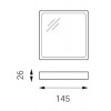 SLIM-Q ON Stropní, přisazené svítidlo, základna hliník, povrch bílá, difuzor PMMA opál, LED 10W, 800lm, teplá 3000K, Ra80, 230V, IP20, tř.2, rozměry 150x150x26mm náhled 3