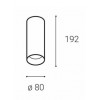 LUKY Stropní bodové svítidlo, těleso hliník, povrch bílá, LED 20W, 1900lm, neutrální 4000K, stmív TRIAC, 230V, IP20, rozměry d=80mm, h=192mm. náhled 3