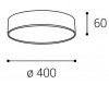 MONO SLIM 60, W Stropní svítidlo, hliník, bílá, difuzor plast opál, LED 60W, 4200lm,  přepínatelná teplota CCT teplá 3000K, neutrální 4000K, Ra80, 230V, IP20, rozměry d=600mm, h=60mm náhled 9