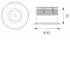 SPOT C LED 9W IP44 Vestavné, stropní svítidlo, těleso hliník, povrch bílá, LED 9W, 850lm, neutrální 4000K, Ra80, stmív TRIAC, 230V, do koupelny IP44, tř.1, rozměry d=82mm, h=52mm náhled 5