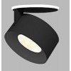 CANNES LED 11W Stropní podhledové bodové svítidlo vyzař úhel 30°, nastavitelný sklon svícení 90°, hliník, povrch černá/chrom, LED 11W, 770lm, teplá 3000K, Ra80, stmív TRIAC, 230V, IP20, rozměry d=77mm, h=77mm náhled 3