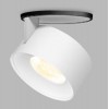 CANNES LED 11W Stropní podhledové bodové svítidlo vyzař úhel 30°, nastavitelný sklon svícení 90°, hliník, povrch černá/chrom, LED 11W, 770lm, teplá 3000K, Ra80, stmív TRIAC, 230V, IP20, rozměry d=77mm, h=77mm náhled 5