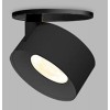 CANNES LED 11W Stropní podhledové bodové svítidlo vyzař úhel 30°, nastavitelný sklon svícení 90°, hliník, povrch černá/chrom, LED 11W, 770lm, teplá 3000K, Ra80, stmív TRIAC, 230V, IP20, rozměry d=77mm, h=77mm náhled 6