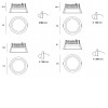 CAV 10W IP44 Casambi Stropní podhledové bodové svítidlo, těleso hliník, povrch černá, LED 10W, 1000lm, teplá 3000K, Ra90, stmív. Casambi, 230V, IP44, rozměry d=103mm, h=56,5mm. náhled 5