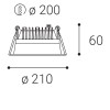 CAV 10W IP44 Casambi Stropní podhledové bodové svítidlo, těleso hliník, povrch černá, LED 10W, 1000lm, teplá 3000K, Ra90, stmív. Casambi, 230V, IP44, rozměry d=103mm, h=56,5mm. náhled 9