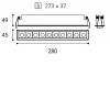 LINEAR 10, W Vestavné zápustné svítidlo, těleso hliník, povrch bílá, difuzor plast, LED 10x2W, 1650lm, teplá 3000K, Ra80, stmív DALI/PUSH, 230V, IP20, rozměry 280mm x 45mm náhled 2