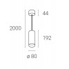 LUKY Z Závěsné svítidlo, těleso hliník, povrch černá,  LED 10-20W, 960-1900lm, teplá 3000K, 230V, IP20, rozměry d=80mm, h=192mm, vč závěs kabelu h=2000mm, lze zkrátit. náhled 3