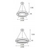 SATURN Závěsné svítidlo, hliník, bílá, difuzor plast opál, LED 50W, 2330lm, přepínatelná teplota CCT teplá 3000K, neutrální 4000K, stmív DALI, 230V, IP20, rozměry 600x80mm, vč závěsu l=1200mm, lze zkr náhled 3