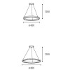 CIRCLE 100 P-Z, W Závěsné svítidlo, hliník, bílá, difuzor plast opál, LED 80W, 7120lm, přepín teplota CCT, teplá 3000K/neutr 4000K, stmív RF bezdrát, 230V, IP20, tř.1, rozměry d=1000mm, vč závěsu l=1200mm lze zkrátit náhled 3