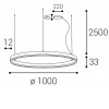 CIRCLE 80 P-Z, B Závěsné svítidlo, hliník, černá, difuzor plast opál, LED 62W, 5540lm, přepín teplota CCT teplá 3000K/neutr 4000K, stmív RF bezdrát, 230V, IP20, tř.1, rozměry d=800mm, vč závěsu l=1200mm lze zkrátit náhled 4