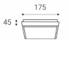 QUADO Stropní, přisazené, venkovní svítidlo, těleso hliník, povrch černá antracit, difuzor PMMA opál, LED 25W, 2000lm, teplá 3000K, Ra80, 230V, IP54, tř.2, rozměry 240x240x45mm náhled 4