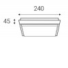 QUADO Stropní, přisazené, venkovní svítidlo, těleso hliník, povrch černá antracit, difuzor PMMA opál, LED 25W, 2000lm, teplá 3000K, Ra80, 230V, IP54, tř.2, rozměry 240x240x45mm náhled 5