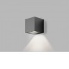 MECHOU 4,5W IP65 Nástěnné venkovní svítidlo, základna hliník, povrch černá antracit, krycí sklo čiré, LED 4,5W, 450lm, teplá 3000K, Ra80, 230V, IP65, rozměry 100x100x100mm, svítí dolů náhled 1