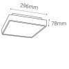 MIELENIE LED 16W IP65 senzor HF CCT Stropní svítidlo, senzor HF, záběr 160°, dosah 8m, čas 5s-5min, těleso plast, černá, difuzor plast opál, LED 16W, 1280lm, CCT přepín teplota 3000K/ 4000K/ 6500K, 230V, IP65, rozměry 296x296x78mm náhled 4