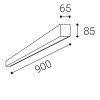 KELONO 18-24W CCT Stropní přisazené lineární svítidlo, hliník, bílá, dif plast opál, LED 18-24W, 2520-3360lm, přepín CCT teplá 3000K-neutrální 4000K, Ra90, 230V, IP20, rozměry 85x65mm, l=900mm. náhled 3