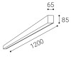 KELONO 18-24W CCT Stropní přisazené lineární svítidlo, hliník, bílá, dif plast opál, LED 18-24W, 2520-3360lm, přepín CCT teplá 3000K-neutrální 4000K, Ra90, 230V, IP20, rozměry 85x65mm, l=900mm. náhled 4