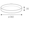FOR stínidlo Kroužek pro svítidlo, těleso kov, povrch bílá, rozměry d=360mm, h=70mm náhled 6