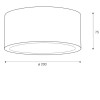 HENA základna Základna pro montáž přisazeného svítidla, materál plast bílý, rozměry d=150mm, h=75mm. náhled 3