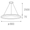 MOON 40 P/N-Z, BG Závěsné svítidlo, hliník, černá/zlatá, difuzor plast opál, LED 36W, 2800lm přepínatelná teplota CCT teplá 3000K-neutrální 4000K, Ra90, stmívání RF, 230V, IP20, d=400mm, h=70mm, závěs l=2500mm náhled 13