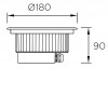GREENE LED výklopné +-15° Zemní svítidlo, nast sklon svícení +-15°, těleso hliník, rám nerez, LED 18W, 1167lm, neutr 4000K, Ra80, vyzař úh 15°, povrch <40°C, 230V, IP67, IK10, stat zátěž 1,8t, d=180mm, h=90mm, vč. mont boxu náhled 2
