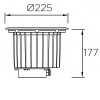 ZEUS LED WALLWASHER Zemní svítidlo, svítí ASYMETRICKY, těleso hliník, rámeček nerez, sklo čiré, LED 17W, 618lm, teplá 3000K, Ra80, povrch <40°C, 230V, IP67, IK10, stat zátěž 1,8t, d=185mm, h=156mm, vč. mont boxu náhled 4