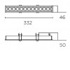 CELLULAR LED 12 Stropní, vestavné, bodové svítidlo, těleso kov, povrch bílá, komínek černá, LED 26W, teplá 2700K, 1400lm, vyzař. úhel 15°, Ra90, 700mA, UGR<13, IP20, 332x46x50mm náhled 3