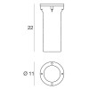 Montážní box pro instalaci svítidla do země Zemní montážní box, pro upevnění svítidla, materiál plast, d=110mm, h=220mm náhled 2