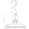 CYGNI Závěsné svítidlo, těleso beton, povrch tmavě šedá, pro žárovku 1x25W, E27, 230V, IP20, rozměry d=400mm, vč závěs řetězu l=1500mm, lze zkrátit. náhled 5