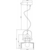 PAVONIS Závěsné svítidlo, těleso beton, povrch tmavě šedá, základna chrom, pro žárovku 1x25W, E27, 230V, IP20, rozměry d=140mm, h=199mm, vč závěs řetězu l=1500mm, lze zkrátit. náhled 5