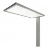 LEPUS FL 55W transp Stojací lampa, těleso hliník, povrch šedostříbrná, dif plast transparentní, LED 55W, 6245lm, neutrální 4000K, UGR<19, vyzař úh 150°, dotyk stmívač, Ra80, 230V, 310x1950x610mm, svítí nahoru/dolů náhled 2